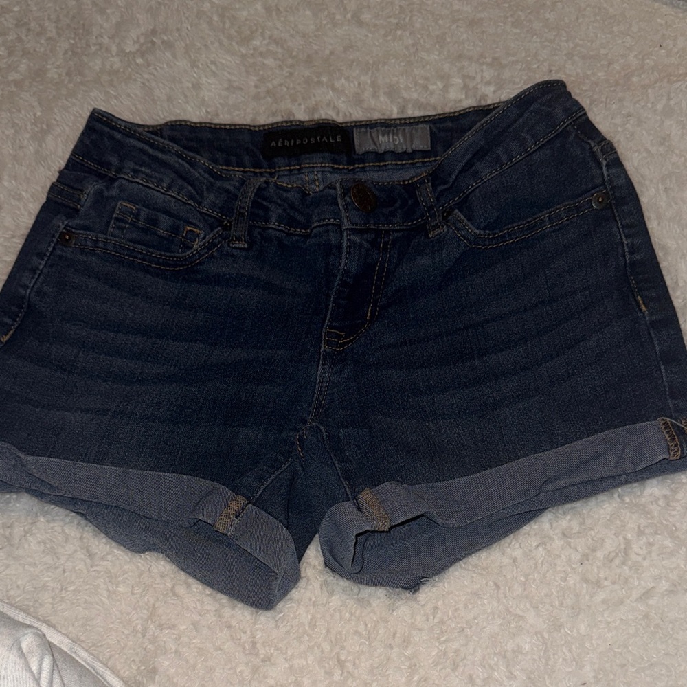 Aeropostale Women's Classic Navy Jean Shorts